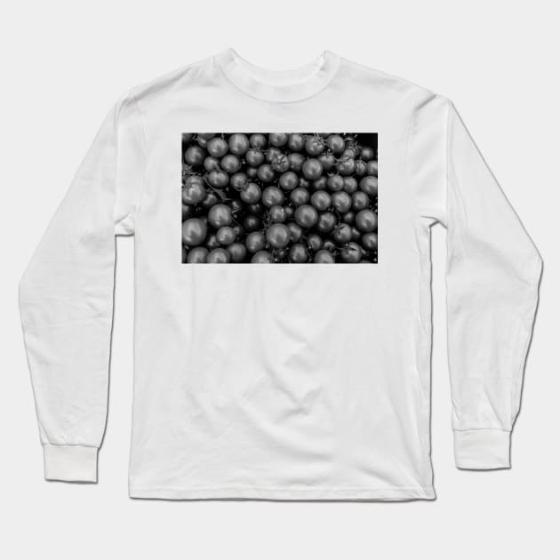 Garden Tomatoes BnW Long Sleeve T-Shirt by Robert Alsop